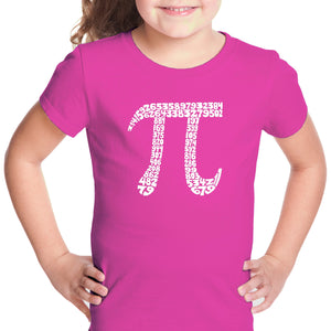 THE FIRST 100 DIGITS OF PI - Girl's Word Art T-Shirt