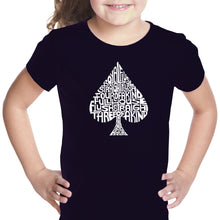 Load image into Gallery viewer, ORDER OF WINNING POKER HANDS - Girl&#39;s Word Art T-Shirt