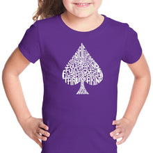 Load image into Gallery viewer, ORDER OF WINNING POKER HANDS - Girl&#39;s Word Art T-Shirt