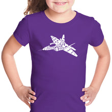 Load image into Gallery viewer, FIGHTER JET NEED FOR SPEED - Girl&#39;s Word Art T-Shirt