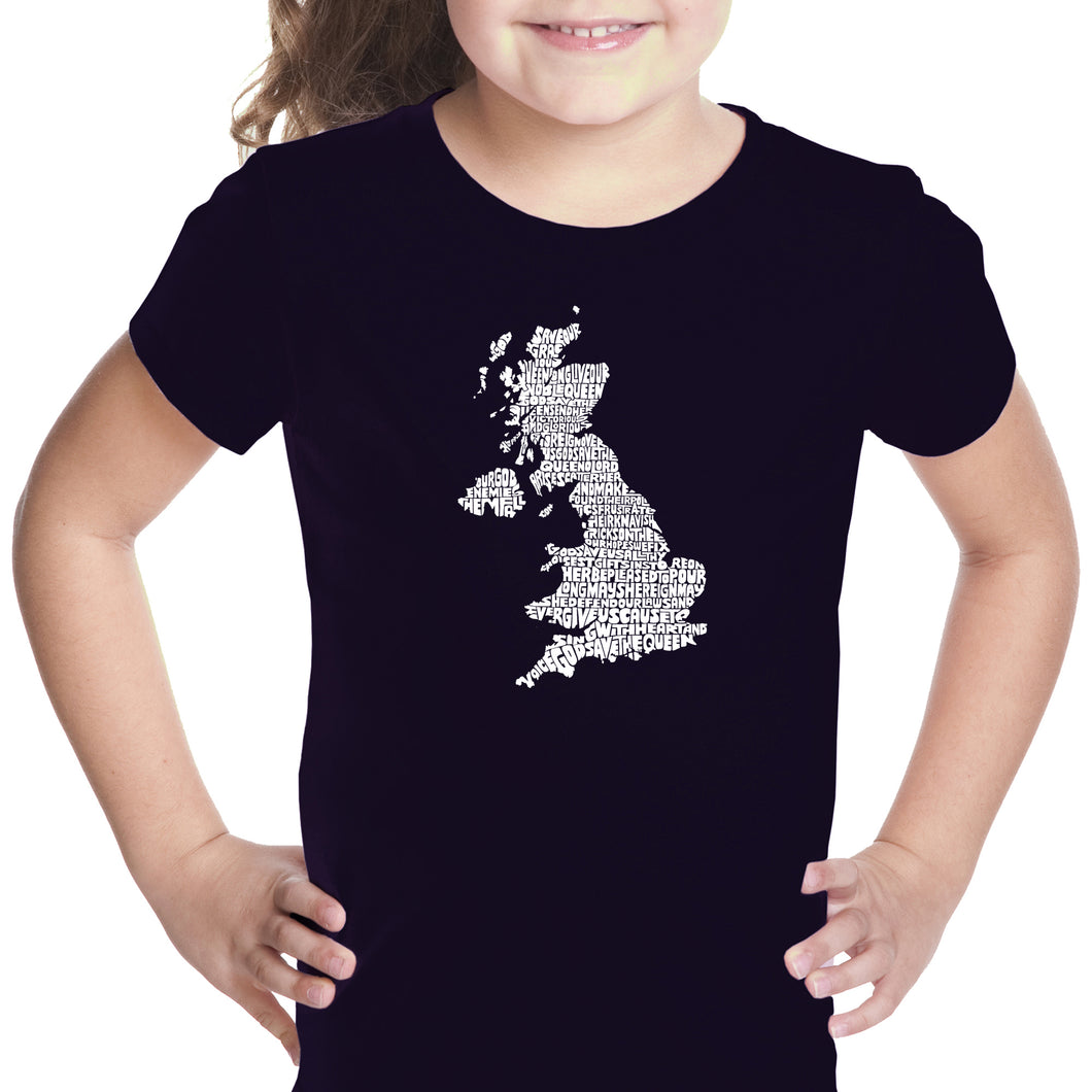 GOD SAVE THE QUEEN - Girl's Word Art T-Shirt