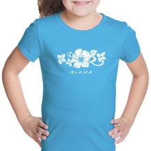 Load image into Gallery viewer, ALOHA - Girl&#39;s Word Art T-Shirt
