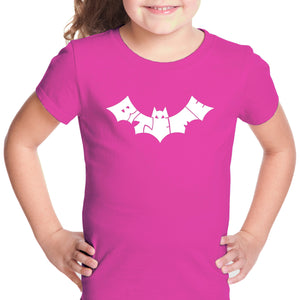 BAT BITE ME - Girl's Word Art T-Shirt