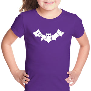 BAT BITE ME - Girl's Word Art T-Shirt