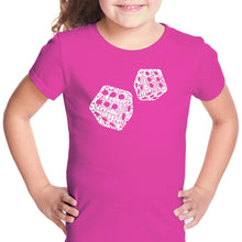 Load image into Gallery viewer, DIFFERENT ROLLS THROWN IN THE GAME OF CRAPS - Girl&#39;s Word Art T-Shirt