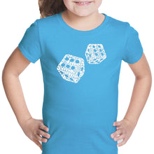 Load image into Gallery viewer, DIFFERENT ROLLS THROWN IN THE GAME OF CRAPS - Girl&#39;s Word Art T-Shirt