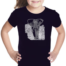 Load image into Gallery viewer, ELEPHANT - Girl&#39;s Word Art T-Shirt