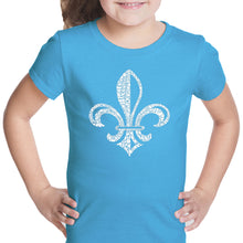 Load image into Gallery viewer, LYRICS TO WHEN THE SAINTS GO MARCHING IN - Girl&#39;s Word Art T-Shirt