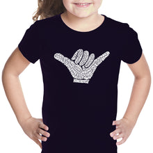Load image into Gallery viewer, TOP WORLDWIDE SURFING SPOTS - Girl&#39;s Word Art T-Shirt