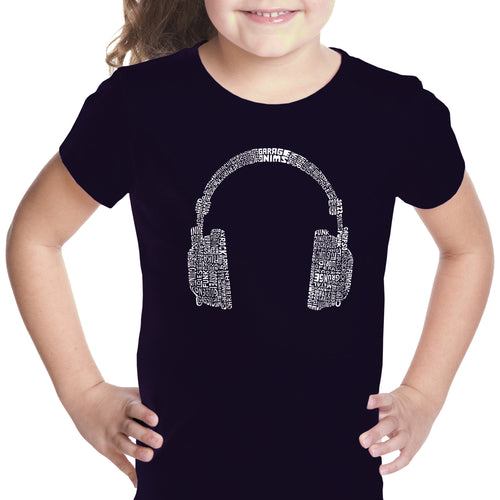 63 DIFFERENT GENRES OF MUSIC - Girl's Word Art T-Shirt