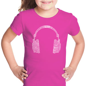 63 DIFFERENT GENRES OF MUSIC - Girl's Word Art T-Shirt
