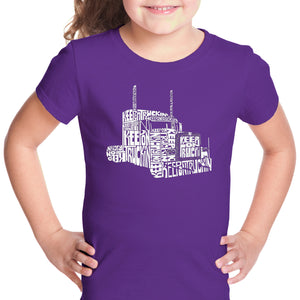 KEEP ON TRUCKIN' - Girl's Word Art T-Shirt