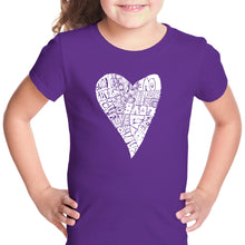 Load image into Gallery viewer, Lots of Love - Girl&#39;s Word Art T-Shirt