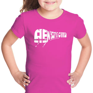 NY SUBWAY - Girl's Word Art T-Shirt