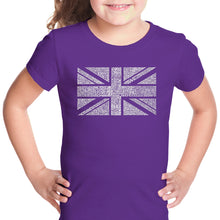 Load image into Gallery viewer, UNION JACK - Girl&#39;s Word Art T-Shirt