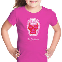 Load image into Gallery viewer, MEXICAN WRESTLING MASK - Girl&#39;s Word Art T-Shirt