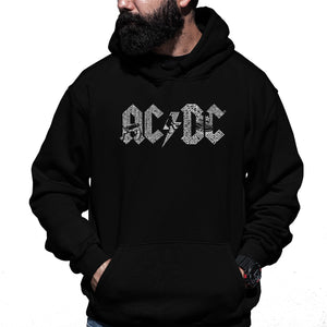 AC/DC - Men's Word Art Hooded Sweatshirt