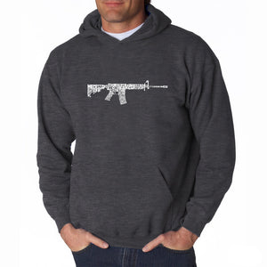 AR15 2nd Amendment Word Art - Men's Word Art Hooded Sweatshirt