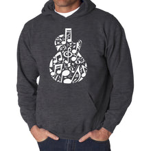 Load image into Gallery viewer, Music Notes Guitar - Men&#39;s Word Art Hooded Sweatshirt