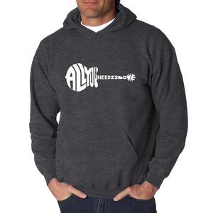 All You Need Is Love - Men's Word Art Hooded Sweatshirt