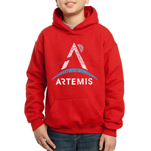 NASA Artemis Logo - Boy's Word Art Hooded Sweatshirt
