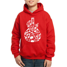Load image into Gallery viewer, Music Notes Guitar - Boy&#39;s Word Art Hooded Sweatshirt