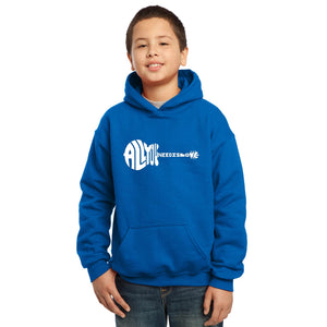All You Need Is Love - Boy's Word Art Hooded Sweatshirt