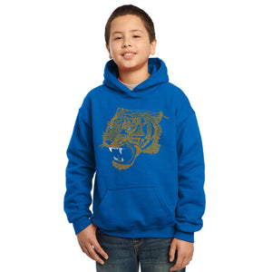 LA Pop Art Boy's Word Art Hooded Sweatshirt - Beast Mode