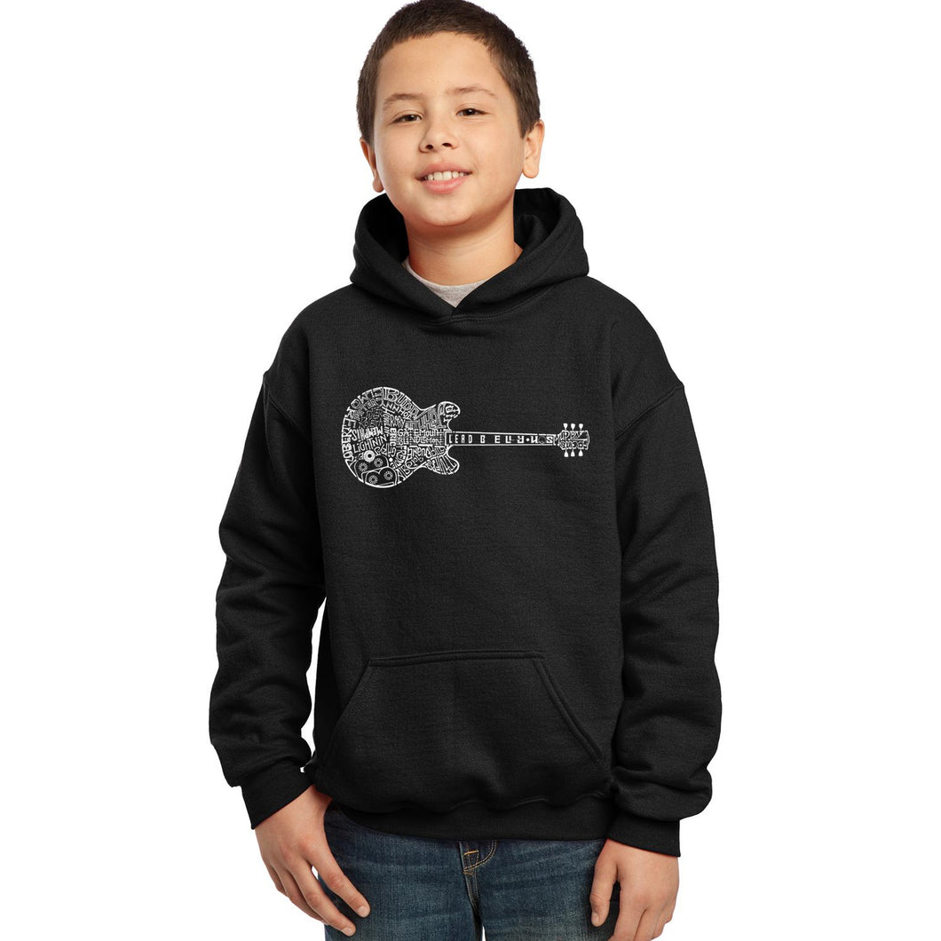 Blues Legends - Boy's Word Art Hooded Sweatshirt