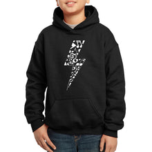 Load image into Gallery viewer, Lightning Bolt  - Boy&#39;s Word Art Hooded Sweatshirt