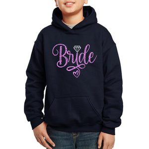 Boy's Word Art Hooded Sweatshirt - Bride