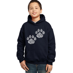 LA Pop Art Boy's Word Art Hooded Sweatshirt - Cat Mom