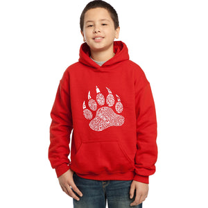 Types of Bears - Boy's Word Art Hooded Sweatshirt