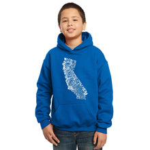 Load image into Gallery viewer, California State -  Boy&#39;s Word Art Hooded Sweatshirt