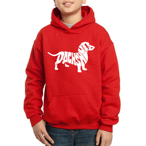 Dachshund  - Boy's Word Art Hooded Sweatshirt