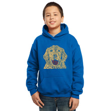 Load image into Gallery viewer, LA Pop Art Boy&#39;s Word Art Hooded Sweatshirt - Dog