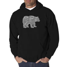 Load image into Gallery viewer, Bear Species - Men&#39;s Word Art Hooded Sweatshirt