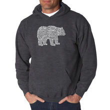 Load image into Gallery viewer, Bear Species - Men&#39;s Word Art Hooded Sweatshirt