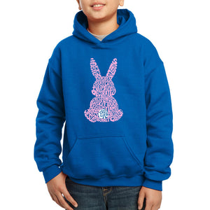 Easter Bunny  - Boy's Word Art Hooded Sweatshirt