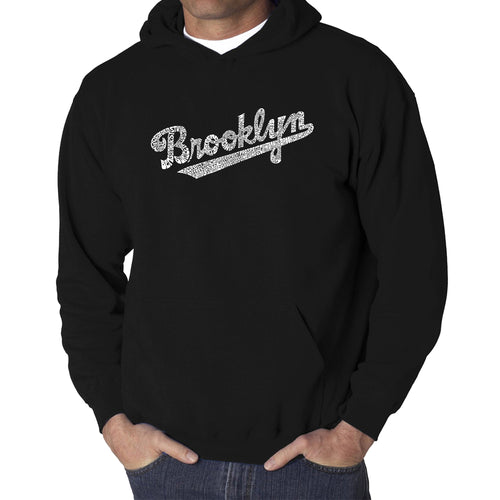 Brooklyn Neighborhoods  - Men's Word Art Hooded Sweatshirt