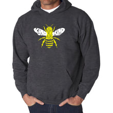 Load image into Gallery viewer, Bee Kind  - Men&#39;s Word Art Hooded Sweatshirt