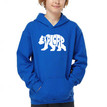 Load image into Gallery viewer, Explore - Boy&#39;s Word Art Hooded Sweatshirt
