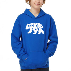 Explore - Boy's Word Art Hooded Sweatshirt