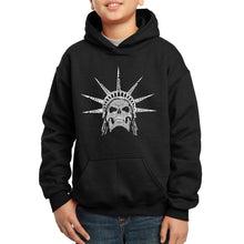 Load image into Gallery viewer, Freedom Skull  - Boy&#39;s Word Art Hooded Sweatshirt