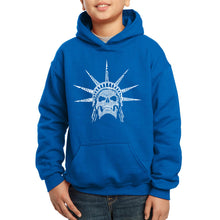 Load image into Gallery viewer, Freedom Skull  - Boy&#39;s Word Art Hooded Sweatshirt