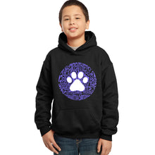 Load image into Gallery viewer, Gandhi&#39;s Quote on Animal Treatment - Boy&#39;s Word Art Hooded Sweatshirt