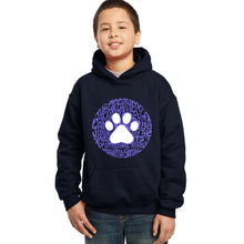 Load image into Gallery viewer, Gandhi&#39;s Quote on Animal Treatment - Boy&#39;s Word Art Hooded Sweatshirt