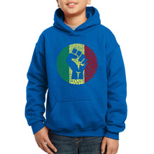 Load image into Gallery viewer, LA Pop Art Boy&#39;s Word Art Hooded Sweatshirt - Get Up Stand Up