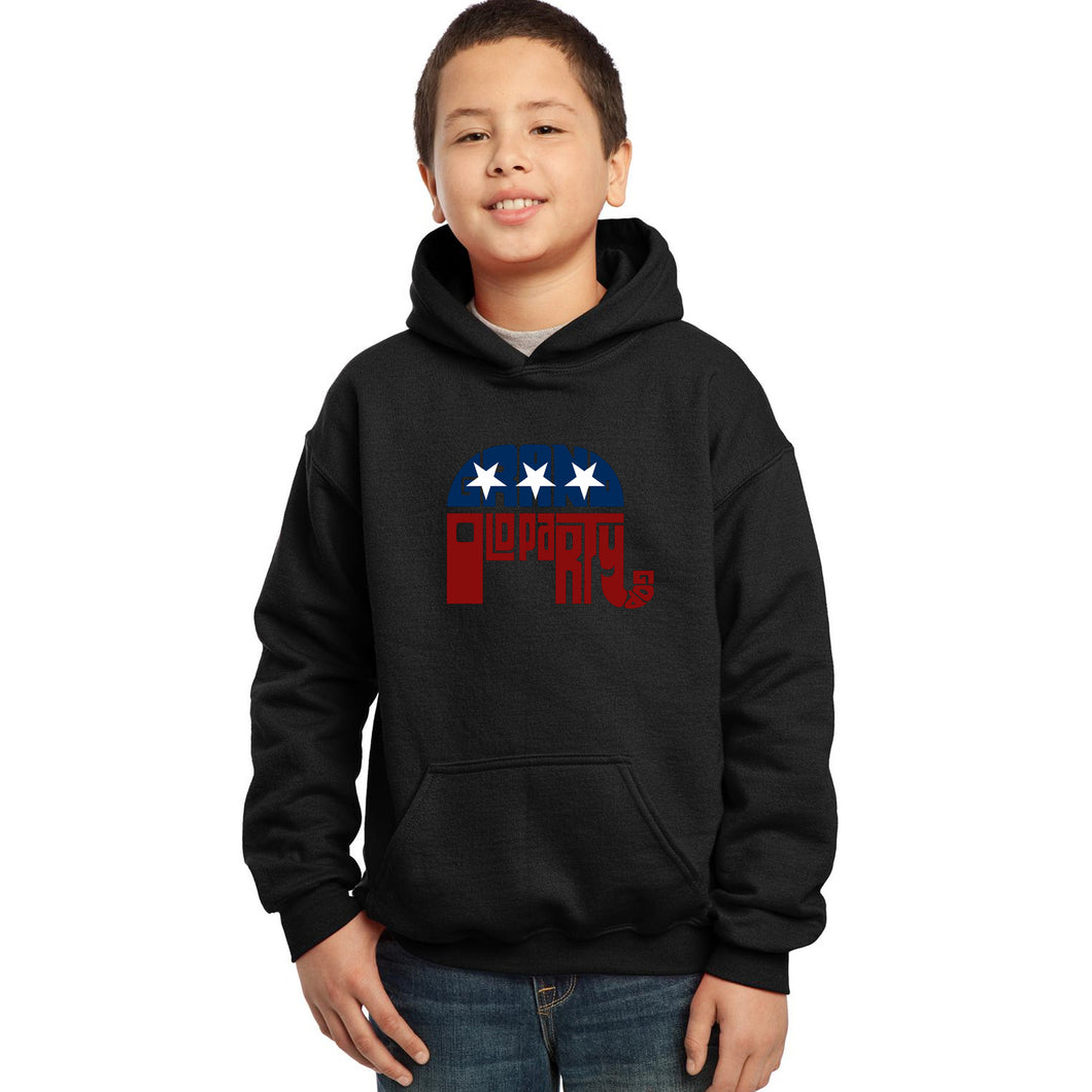 REPUBLICAN GRAND OLD PARTY - Boy's Word Art Hooded Sweatshirt