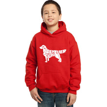 Load image into Gallery viewer, Golden Retreiver -  Boy&#39;s Word Art Hooded Sweatshirt